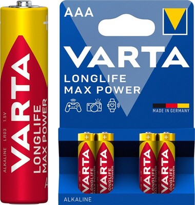 Batéria VARTA Longlife Max Power Alkalická AAA (4ks) 1.5V (LR03) 4BL
