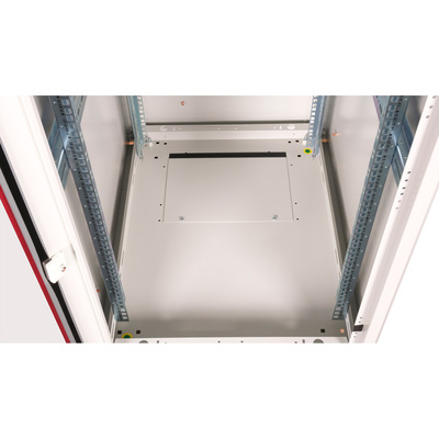 19" Rack na podlahu 26U, 1300x600x800mm (HxWxD), BASIC, sklenené dvere, sivý