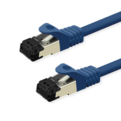 S/FTP (PiMF) Patchkábel LSOH 1m cat.8.1, modrý, Cu, 40GBit/s, 2000MHz