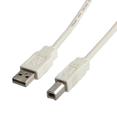 Kábel USB 2.0 A-B M/M 1.8m, High Speed, biely