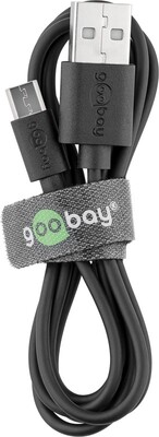 Kábel USB 2.0 A-MICRO-B M/M 0.5m, High Speed, čierny