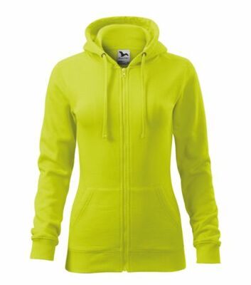 Mikina KYPO dámska s kapucňou, rozopínacia, čierna, XL