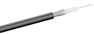 Kábel koax. návin 100m, RG58, 50 Ohm, 2x tienený, 5mm, CCS, čierny