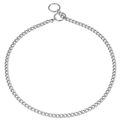 Obojok retiazkový sťahovací 1.5mm/50cm, malé ploché oko, chrómovaná oceľ, HS