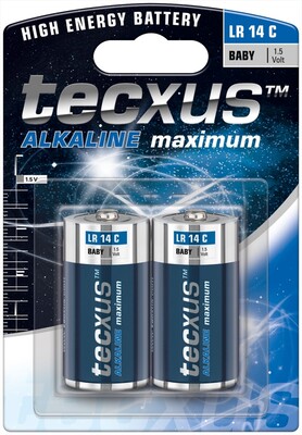 Batéria Tecxus Alkalická C Baby (2ks) 1.5V (LR14) 2BL