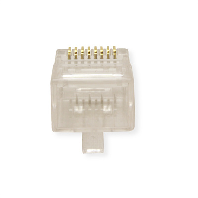 Konektor 8/8 RJ45 cat.6a, netienený, na lanko, s vložkou, AWG 24, 100ks/bal