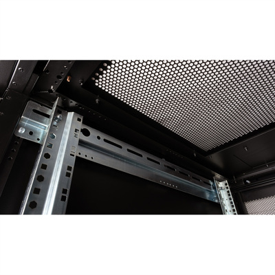 19" Rack na podlahu 42U, 1970x600x1000mm (HxWxD), PRO, Plexiglas, čierny