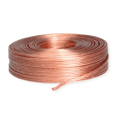 Reproduktorový kábel audio 2x2.5mm², 100m, pomedený, transparentný (goobay kábel)