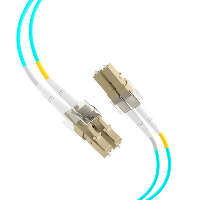 Fiber kábel LC-LC, 40m Duplex OM3(50/125µm), LSOH, 2mm, tyrkysový