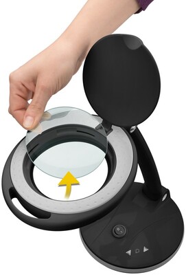 Náhradná sklenená šošovka pre lupu / lampu, 5 dioptrií, 100mm