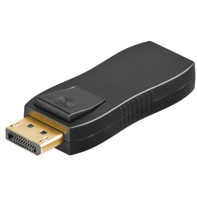 Adaptér DisplayPort/HDMI M/F, 1080p@30Hz (DP 1.2, HDMI 1.4), priamy, čierny
