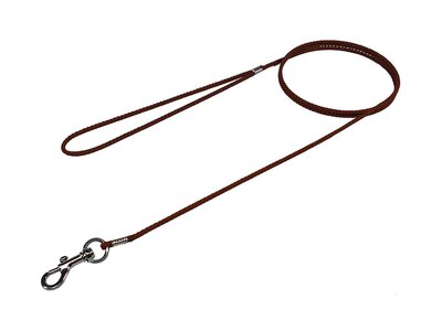 Vodítko výstavné (predvádzacie) s uškom, 3mm/1.3m, lanko, pre malé psy, biele