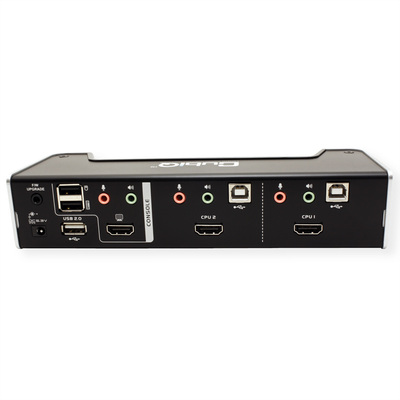 KVM switch/prepínač 2PC, HDMI, USB, audio, USB hub2.0