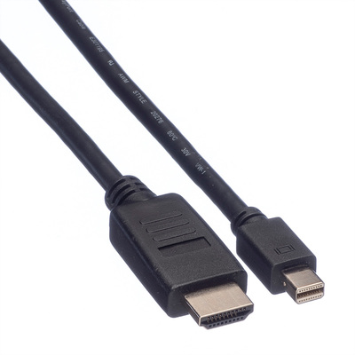 Kábel DisplayPort mini na HDMI M/M 1m, jednosmerný, max. 1920x1200@60Hz, čierny