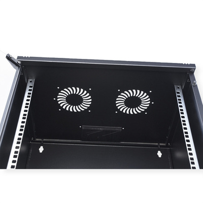 19" Rack na stenu 12U, čierny, 595x540x400 mm (HxWxD), RAL 9005, BASIC