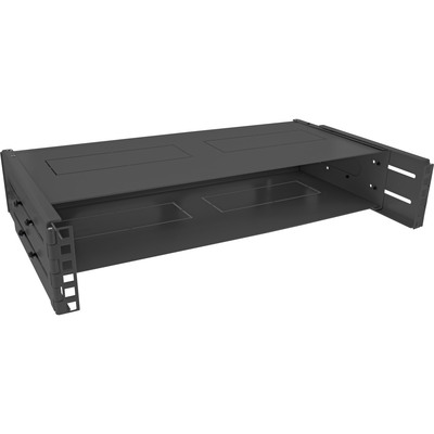 19" Mini skriňa ramova 2U, nastavitelná hĺbka: 240 - 400mm, čierna