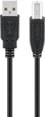 Kábel USB 2.0 A-B M/M 0.25m, High Speed, čierny LC