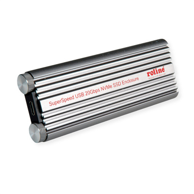 Externý box / Adaptér USB 3.2 Gen 2x2 Typ C na NVMe M.2 SSD HDD (M-key), 20Gbps, sivý