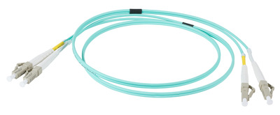 Fiber kábel LC-LC, 1.5m Duplex OM3(50/125µm), 3mm, fialový