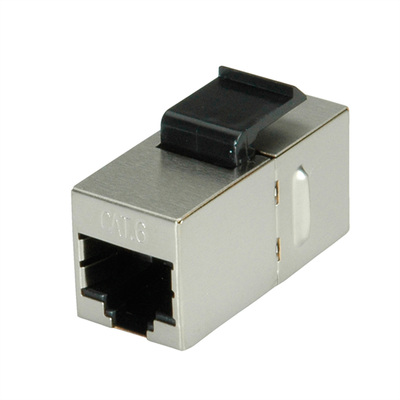 Konektor Keystone cat.6, tienený, strieborný, SPOJKA RJ45