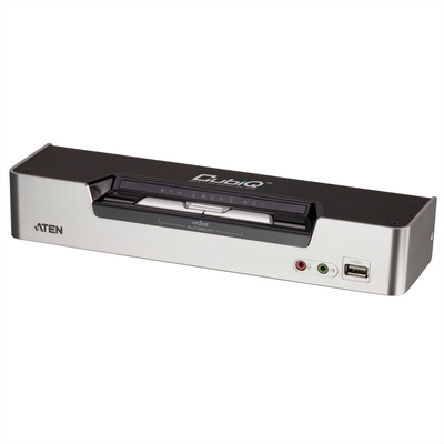 KVM switch/prepínač, Dual-View, 2PC, DVI-I, USB, HotKeys, OSD
