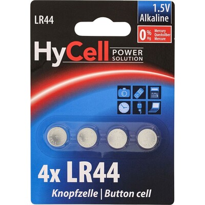 Baterka HyCell Alkalická LR44 (4ks) 1.5V 125mAh (AG13 V13GA L1154 4276) 4BL