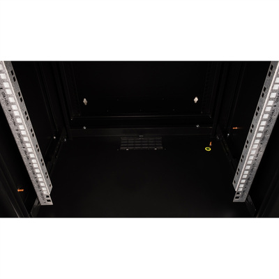 19" Rack na stenu 9U, čierny, 505x600x600mm (HxWxD), RAL9005, PRO, otočný (2-dielny)