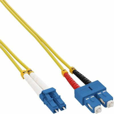 Fiber kábel LC-SC, 1m Duplex OS2(9/125µm), LSOH, 2mm, žltý