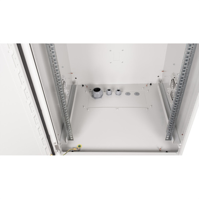 19" Rack na stenu 20U, sivý, 1068x600x600mm (HxWxD), RAL7035, IP55, vonkajší, odnímateľné bočnice