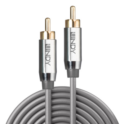 Kábel Cinch 1x audio M/M 3m, digital koax, sivý, pozl. konektor, Slim, Cromo Line