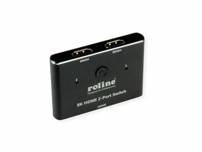 Video selektor/switch HDMI 2IN/1OUT prepínanie tlačidlom, napájanie cez USB Micro-B, UHD 8K(60Hz)