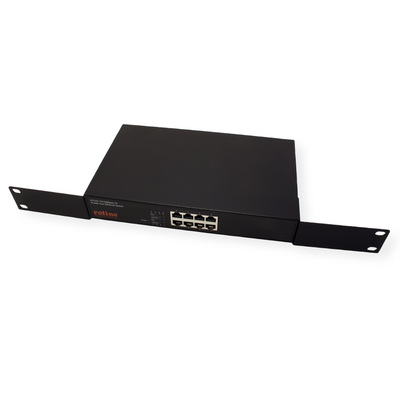 PoE switch 10/100, 8port, 130W, (8x PoE), montáž do 19"