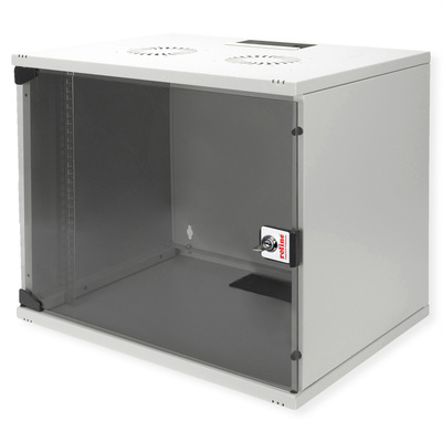 19" Rack na stenu 9U, sivý, 460x540x400 mm (HxWxD), RAL7035, BASIC