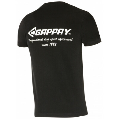 Tričko s krátkym rukávom s logom GAPPAY, unisex, čierne, L