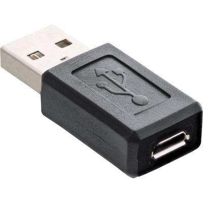 Adaptér USB 2.0 A/MICRO-B M/F, High Speed, čierny