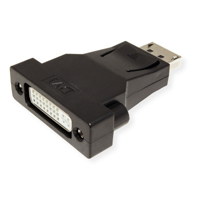 Adaptér DisplayPort na DVI-I M/F, dongle, čierny