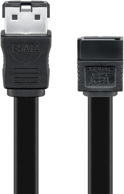 Kábel SATA na eSATA 0.5m, 6.0 GBit/s, čierny