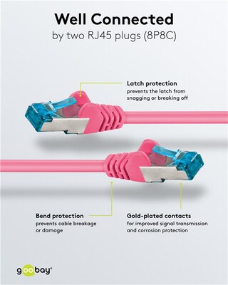 S/FTP (PiMF) Patchkábel LSOH 5m cat.6a, magenta, Cu