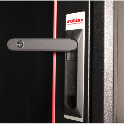 19" Rack na podlahu 26U, 1342x600x800mm (HxWxD), PRO, sklenené dvere, čierny