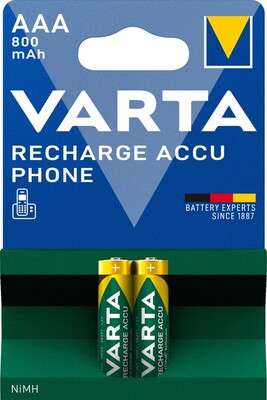 Batéria VARTA RTU nabíjacia AAA (2ks) 1.2V 800mAh NiMH (HR03 58389) 2BL