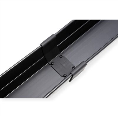 Káblový organizér, žľab na káble pod stôl, plast (ABS), 858x182x118mm (DxHxV), čierny