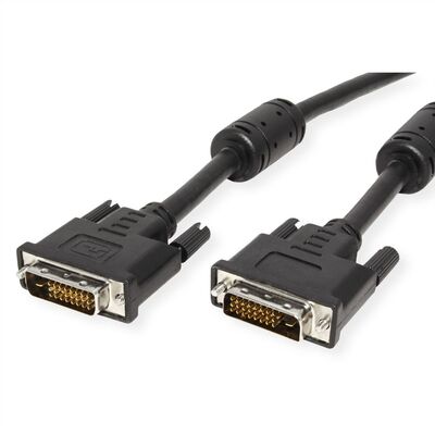 Kábel DVI-D M/M 10m, Dual-Link, 3840x2160@30Hz, HQ s ferrit., čierny