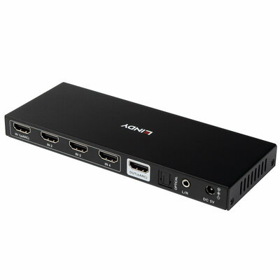 Video selektor/switch HDMI 4IN/1OUT, Automatický, Audio extraktor, EDID, eARC, UHD 8K@60Hz 48G