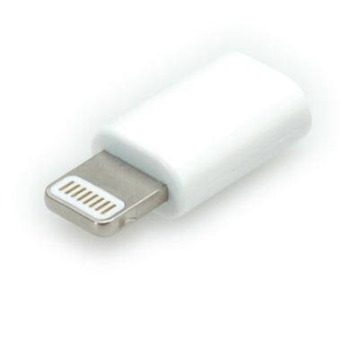 Adaptér USB2.0 Micro B na Lightning F/M, biely §