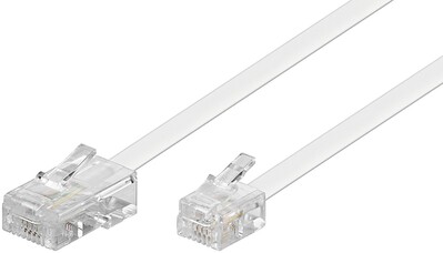 Kábel telefónny RJ11/RJ45, 6m, biely