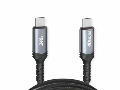 Kábel USB 4 Gen 3x2, Typ C CM/CM 1m, 40Gbps, PD 240w 48V5A, čierny