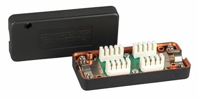 Spojka Junction BOX STP Cat.7, 600MHz, čierna