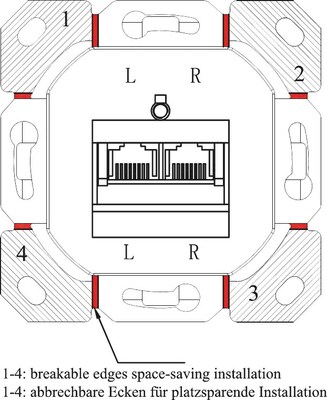 BOX STP pod omietku, cat.6 - 2 konekt., biely