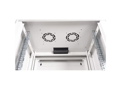 19" Rack na stenu 12U, sivý, 640x600x600mm (HxWxD), RAL7035, PRO, otočný (2-dielny)