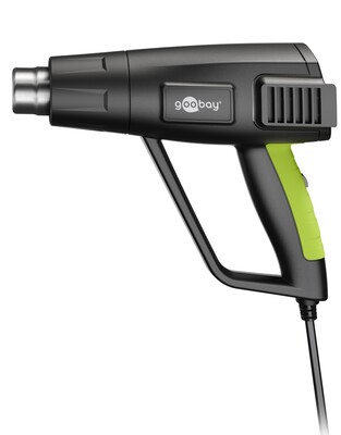 Teplovzdušná pištoľ 1500 W s LCD displejom, regulácia 100–650 °C, 4 nástavce, Premium, čierna